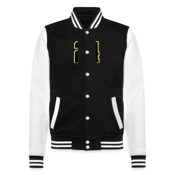 24 Number Jersey - College Sweat Jacket - black/white - Front - Nik (191cm) & Marisol (170cm)