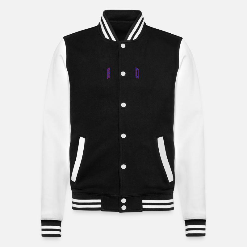 Harstad - College-Sweatjacke - Schwarz/Weiß