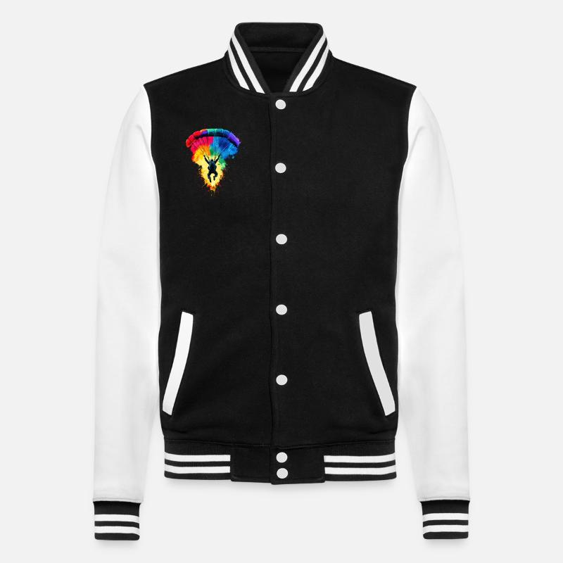Fallschirmspringen Fallschirmspringer Skydiving - College Sweat Jacket - black/white