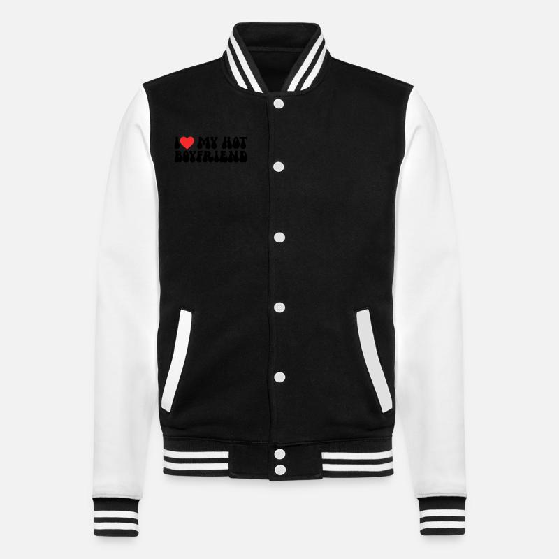 J’adore mon ami chaud - Veste Teddy - noir/blanc
