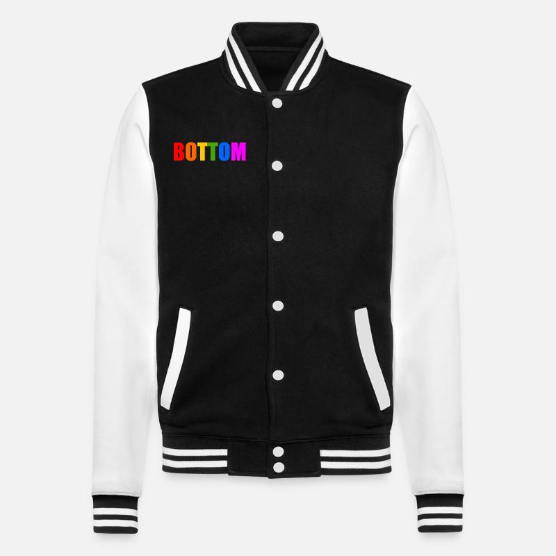 Bottom - College-Sweatjacke - Schwarz/Weiß