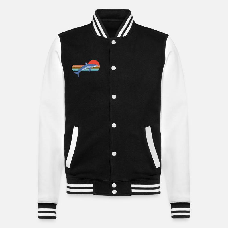 Mako Shark - College Sweat Jacket - black/white