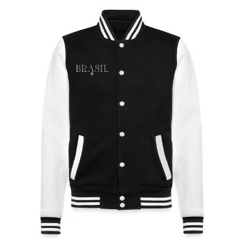 J’adore le Brésil - Veste Teddy - noir/blanc - Devant - Nik (191cm) & Marisol (170cm)