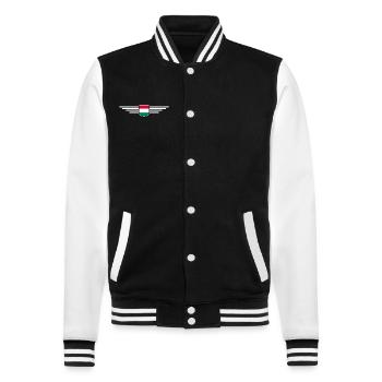 Hongrie Fan, Tenue T Shirt Design - Veste Teddy - noir/blanc - Devant - Nik (191cm) & Marisol (170cm)