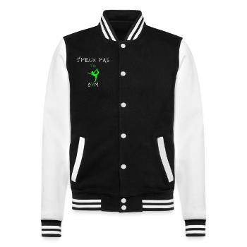 j'peux pas j'ai Gym - Veste Teddy - noir/blanc - Devant - Nik (191cm) & Marisol (170cm)
