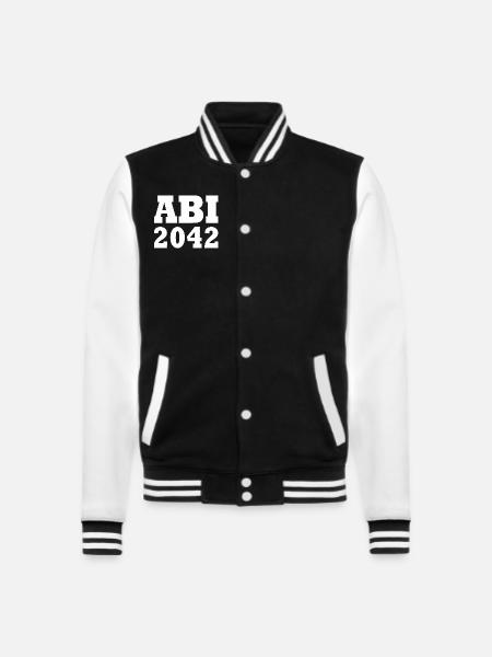 Abi 2042 - College-Sweatjacke - Schwarz/Weiß