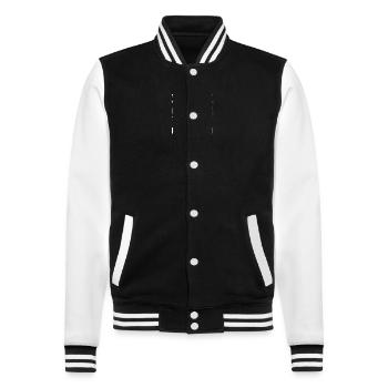 Le Meilleur Ouvrier | Ouvrier à la perfection - Veste Teddy - noir/blanc - Devant - Nik (191cm) & Marisol (170cm)