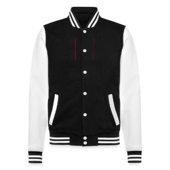 Fier de mes Racines La Réunion Rouge - Veste Teddy - noir/blanc - Devant - Nik (191cm) & Marisol (170cm)