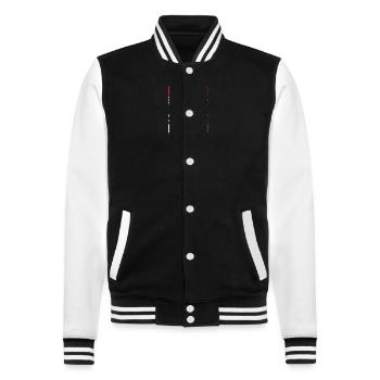 Speckliebhaber Lustiger Speck Berühmtes Essen Keto - College-Sweatjacke - Schwarz/Weiß - Vorne - Nik (191cm) & Marisol (170cm)