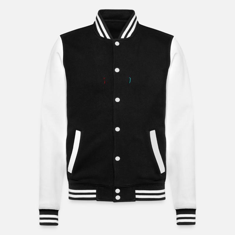 The world needs more techno - College Sweat Jacket - black/white