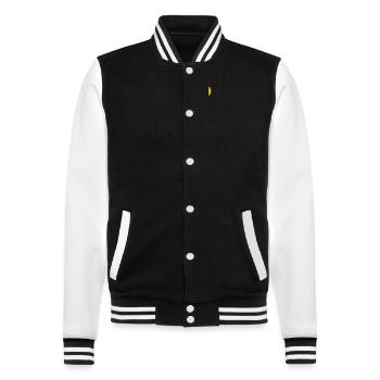 Palm trees - College Sweat Jacket - black/white - Front - Nik (191cm) & Marisol (170cm)