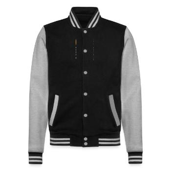 Bridge inspector hourly wage - College Sweat Jacket - black/heather grey - Front - Nik (191cm) & Marisol (170cm)