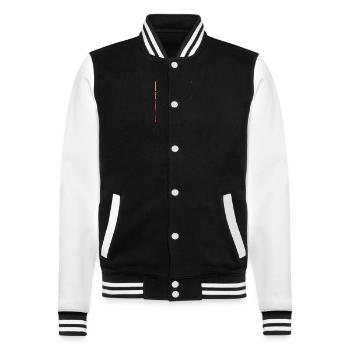 I Love My Job For All The Little Reasons - College Sweat Jacket - black/white - Front - Nik (191cm) & Marisol (170cm)