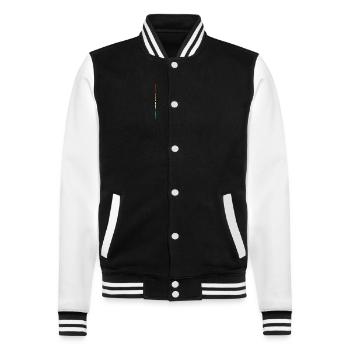 Maxi Der Mann Der Alles Kann Vorname Maxi - College-Sweatjacke - Schwarz/Weiß - Vorne - Nik (191cm) & Marisol (170cm)