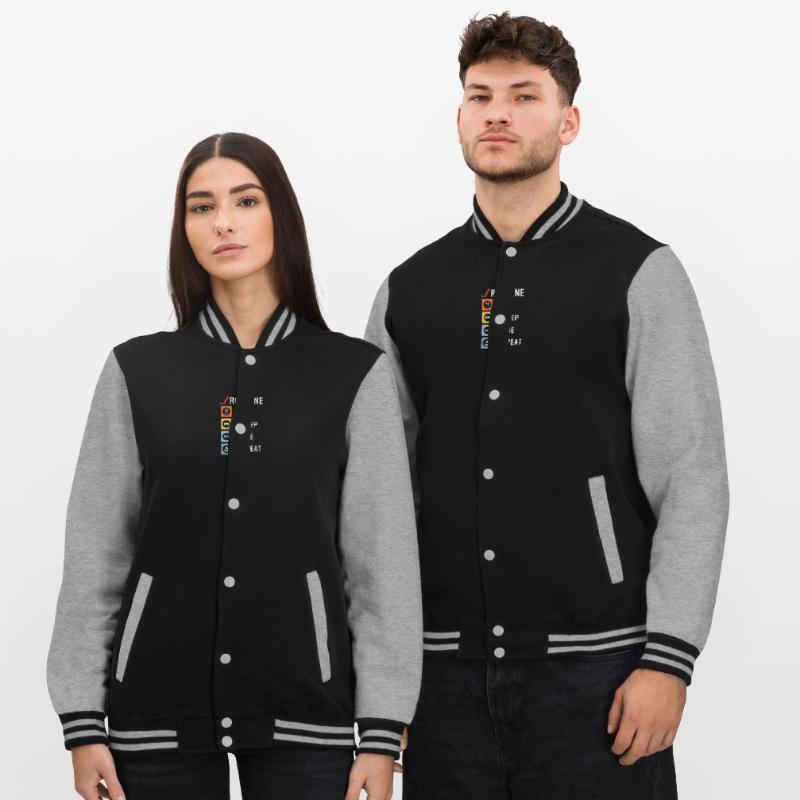 Routine Eat Sleep Code Repeat Developer Coder College-Sweatjacke