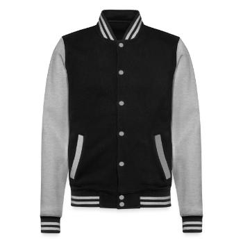 Dad What Are Clouds Made Of Developer Coder - College-Sweatjacke - Schwarz/Grau meliert - Vorne - Nik (191cm) & Marisol (170cm)