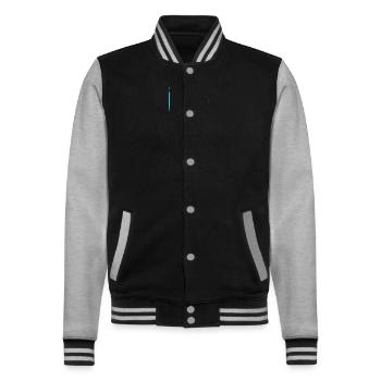 Skydiving Skydive - College Sweat Jacket - black/heather grey - Front - Nik (191cm) & Marisol (170cm)