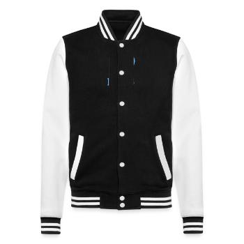 Louis - Veste Teddy - noir/blanc - Devant - Nik (191cm) & Marisol (170cm)