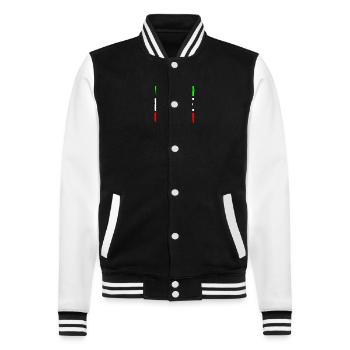 Women life freedom iran - College-Sweatjacke - Schwarz/Weiß - Vorne - Nik (191cm) & Marisol (170cm)