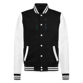 I Graduated Can I Go Back To Bed Now Graduation - College Sweat Jacket - black/white - Front - Nik (191cm) & Marisol (170cm)