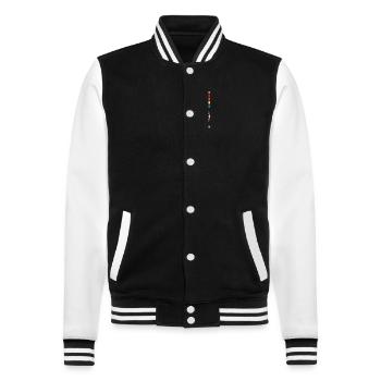 Original legendary hits Best of 1990 - College Sweat Jacket - black/white - Front - Nik (191cm) & Marisol (170cm)