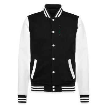 Legendäre limitierte Auflage Dezember 1994 - College-Sweatjacke - Schwarz/Weiß - Vorne - Nik (191cm) & Marisol (170cm)