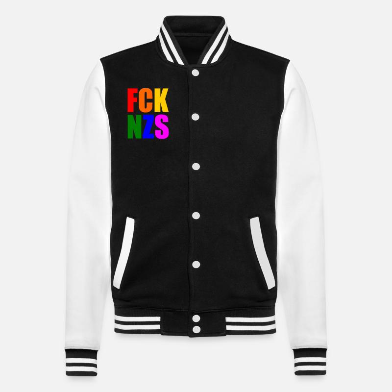 Fck nzs - College-Sweatjacke - Schwarz/Weiß