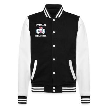 Einhorn Einhörner Fabelwesen Mystisch - College-Sweatjacke - Schwarz/Weiß - Vorne - Nik (191cm) & Marisol (170cm)