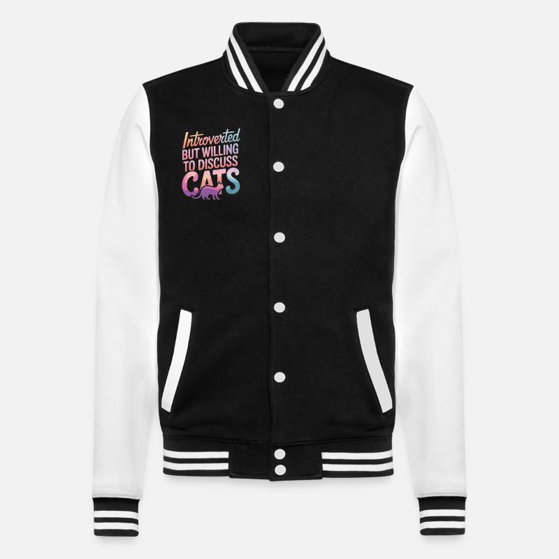 Introverti, antisocial, introverti - Veste Teddy - noir/blanc