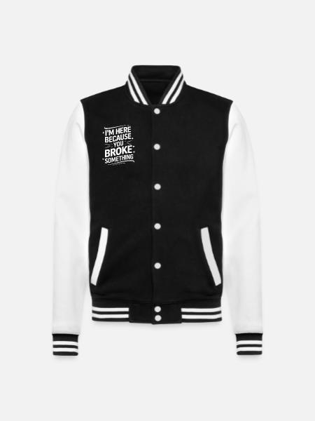 Technical Support Computer - College Sweat Jacket - black/white