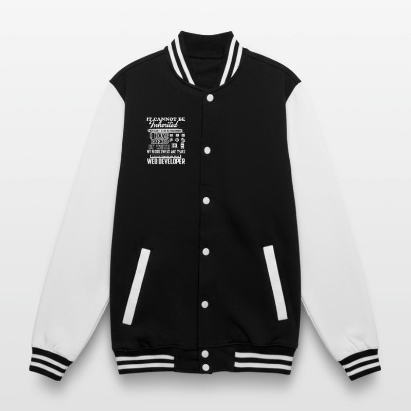 Web Developer Forever The Title Web Developer College Sweat Jacket