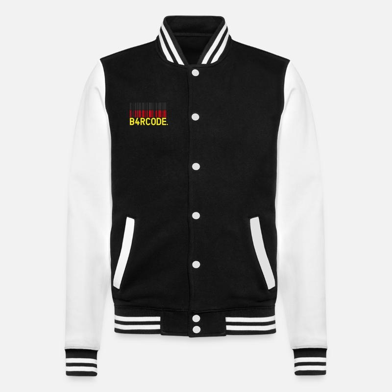 B4RCODE. Germany - College Sweat Jacket - black/white