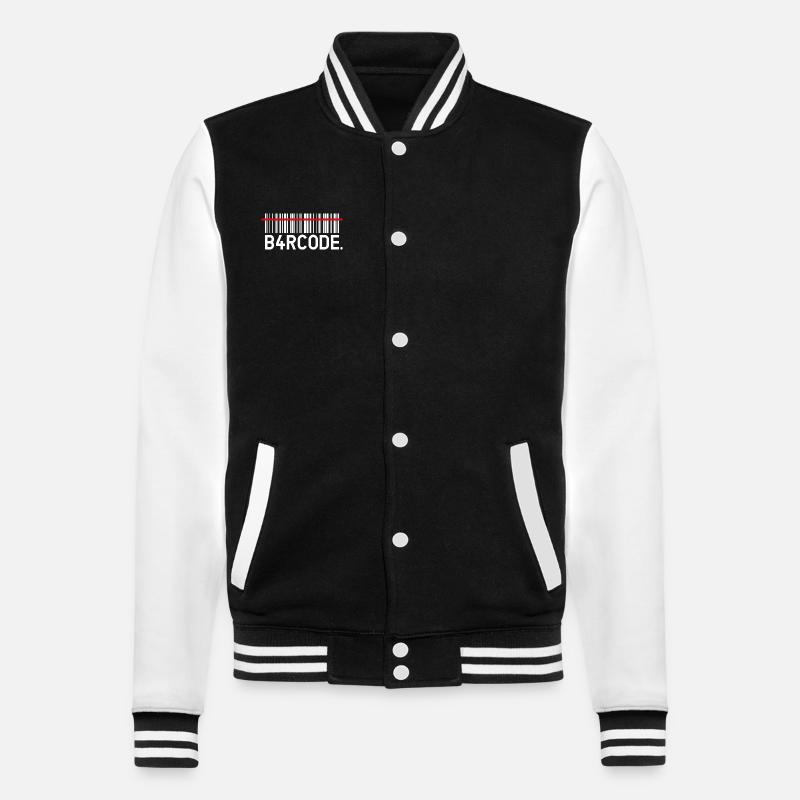 B4RCODE. Scan - College-Sweatjacke - Schwarz/Weiß