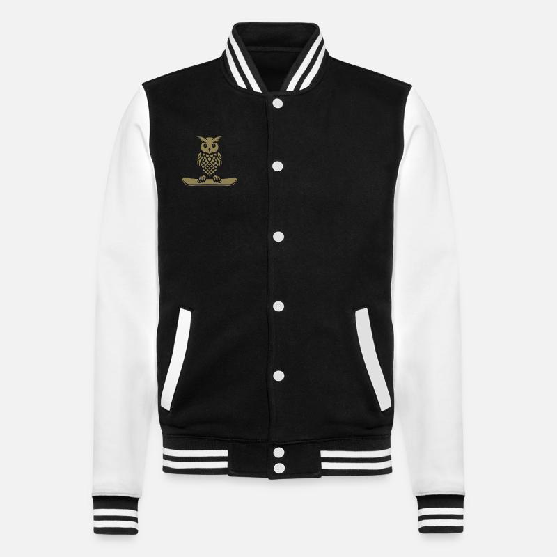 Minimalist design: - College Sweat Jacket - black/white