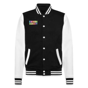Einhorn Einhörner Fabelwesen Mystisch - College-Sweatjacke - Schwarz/Weiß - Vorne - Nik (191cm) & Marisol (170cm)