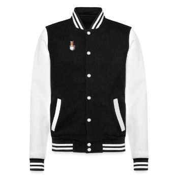 Lama d’alpaga - Veste Teddy - noir/blanc - Devant - Nik (191cm) & Marisol (170cm)