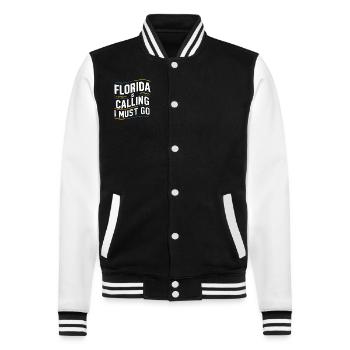 Florida, USA, America, Seed - College Sweat Jacket - black/white - Front - Nik (191cm) & Marisol (170cm)