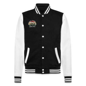 Vintage 1955 Geburtstagsgeschenk Für Geboren 1955 - College-Sweatjacke - Schwarz/Weiß - Vorne - Nik (191cm) & Marisol (170cm)