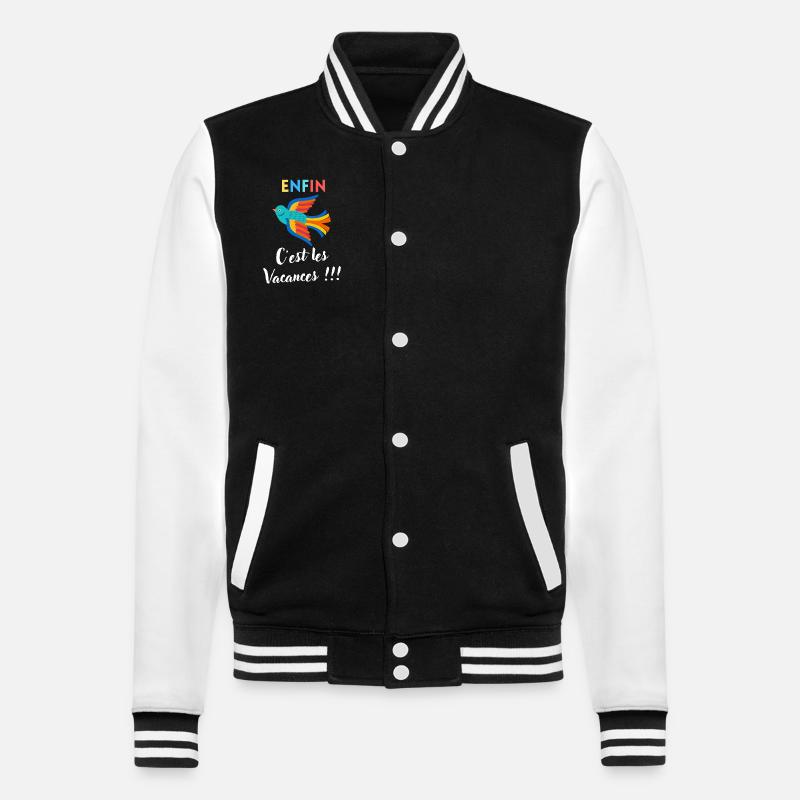 Finally it's the holidays - College Sweat Jacket - black/white