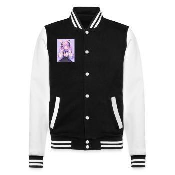 Bunny Bunny Girl Anime Manga Pastel Goth Cadeau - Veste Teddy - noir/blanc - Devant - Nik (191cm) & Marisol (170cm)