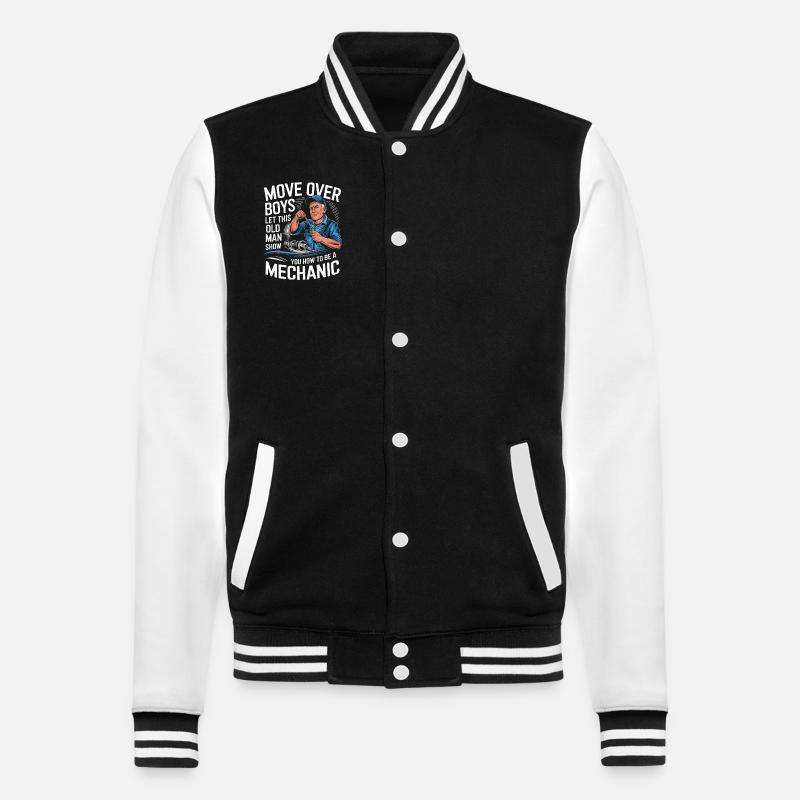 Mechanic Mechanic Workshop - College Sweat Jacket - black/white