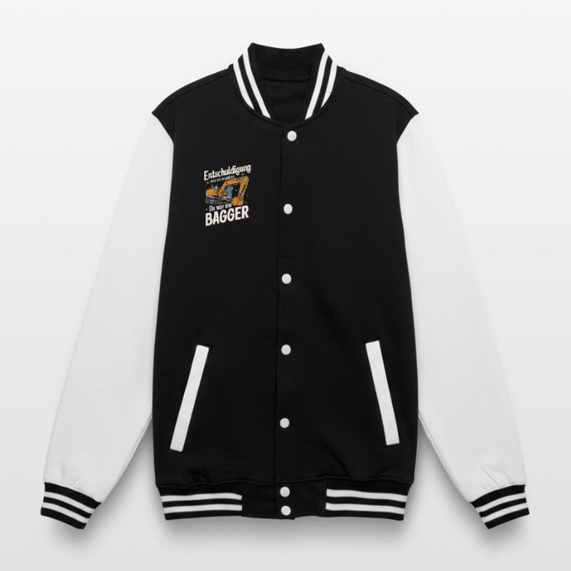 Excavator Driver Construction Worker Construction Site Construction Machine College Sweat Jacket