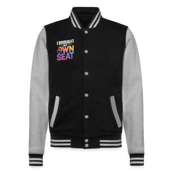 Wheelchair Wheelchair Disabled Humor - College Sweat Jacket - black/heather grey - Front - Nik (191cm) & Marisol (170cm)