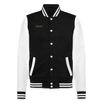 Professioneller Tagträumer - College-Sweatjacke - Schwarz/Weiß - Vorne - Nik (191cm) & Marisol (170cm)