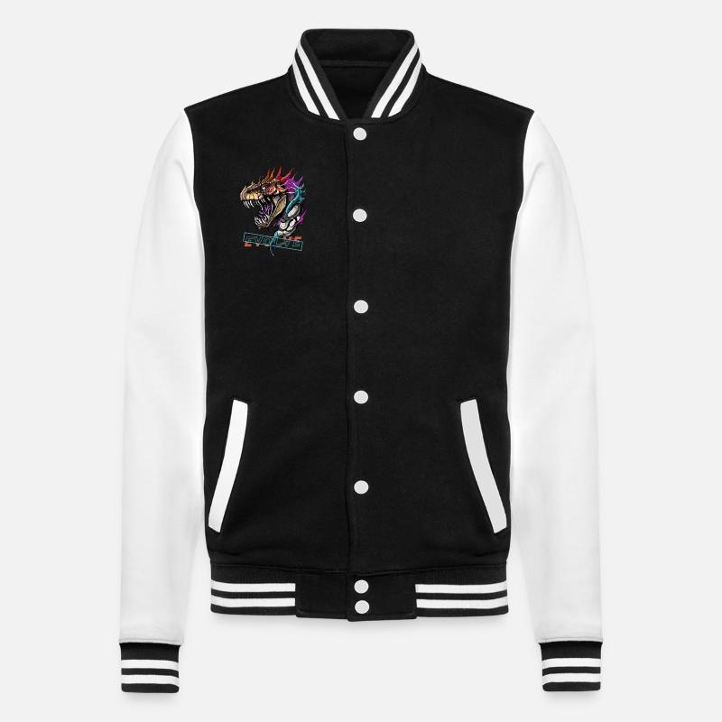 Dragon's Evolution Roar - College Sweat Jacket - black/white