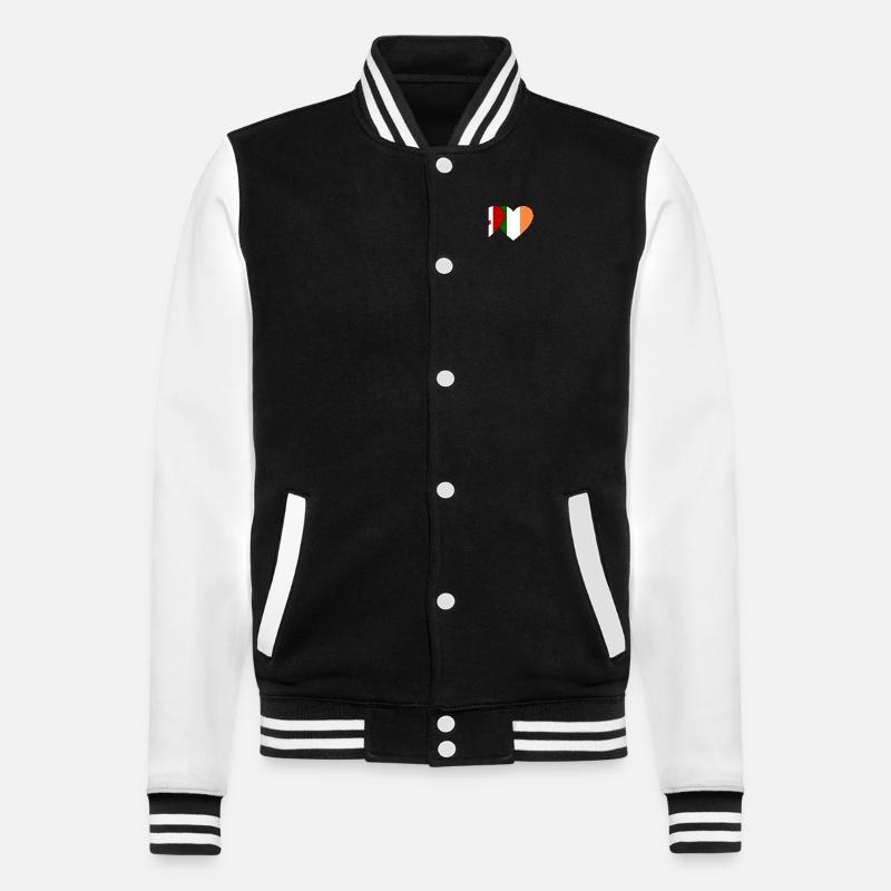 Cœur de drapeau Canada-Irlande - Veste Teddy - noir/blanc