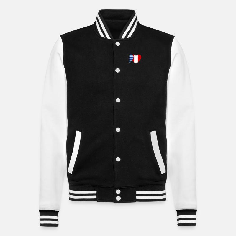 Grèce Pérou Drapeau du Cœur - Veste Teddy - noir/blanc