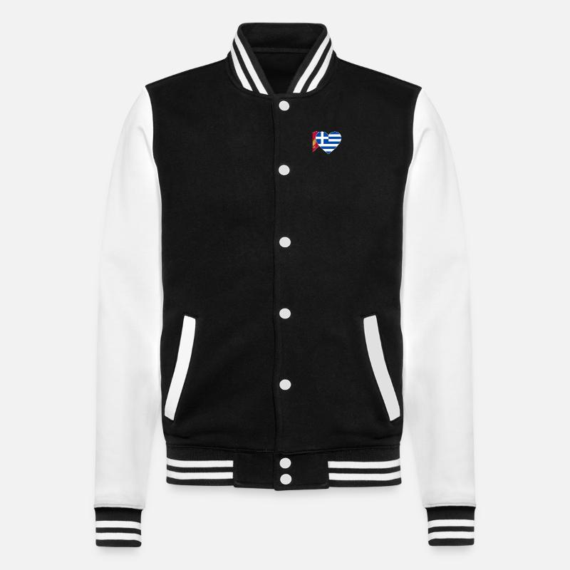 Monténégro Grèce drapeau - Veste Teddy - noir/blanc