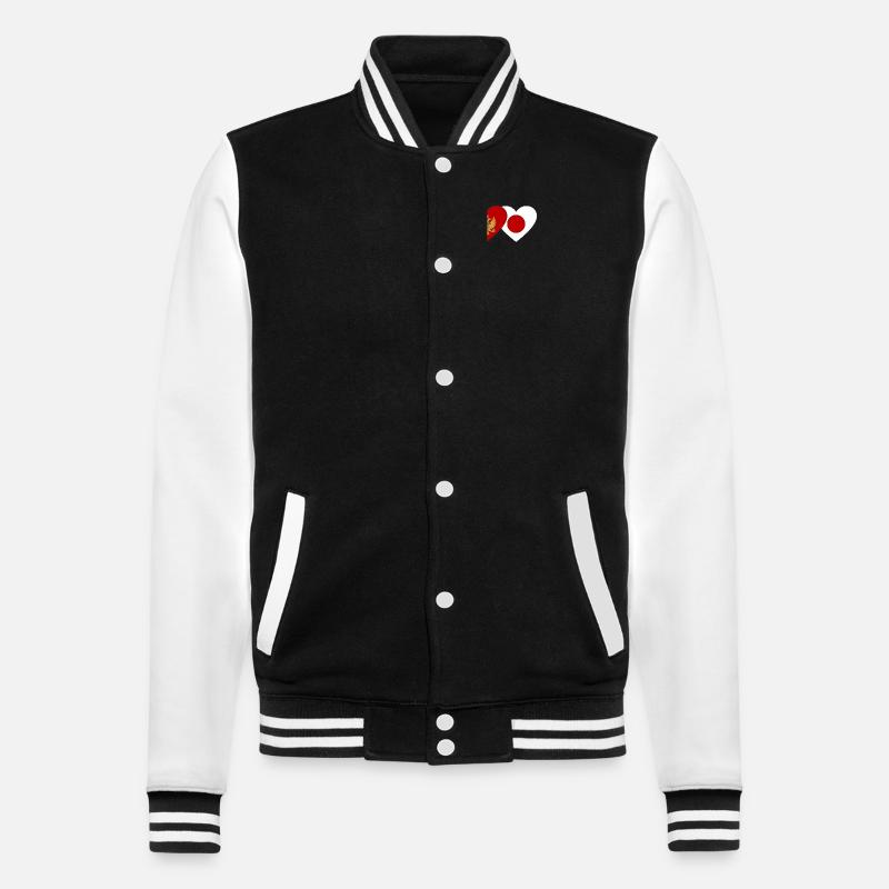 Monténégro Drapeau du Japon - Veste Teddy - noir/blanc