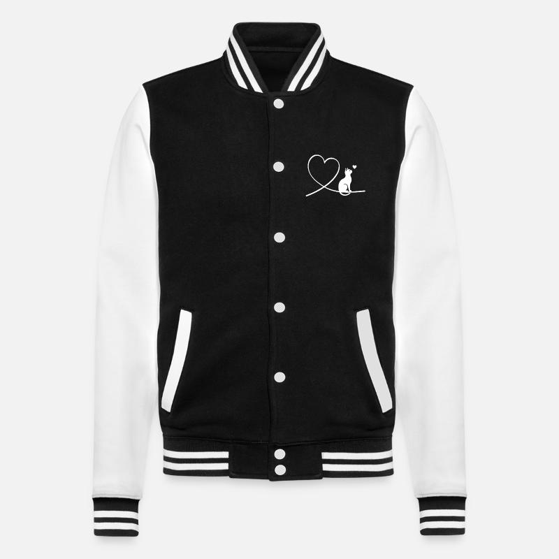 Chat - Veste Teddy - noir/blanc